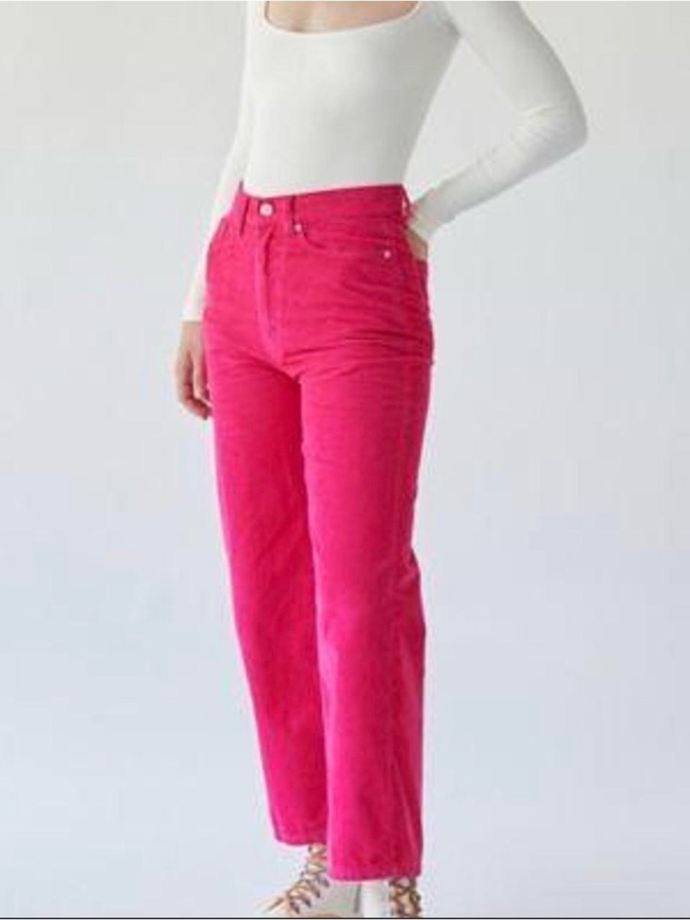 BDG Hot Pink High-Rise Straight Leg Jeans